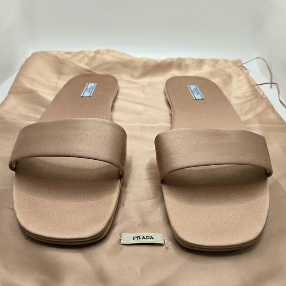 Prada Pink Cloth Slippers Size 39.5 - Picture 1 of 4